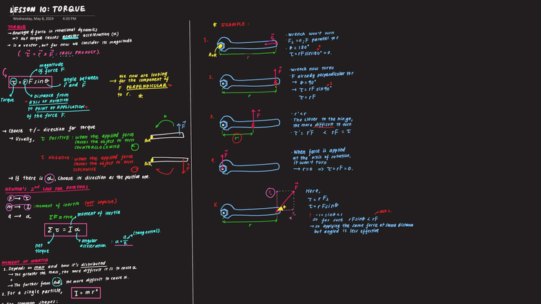 PHYS204 Lesson 10: Torque Concepts and Applications - Studocu