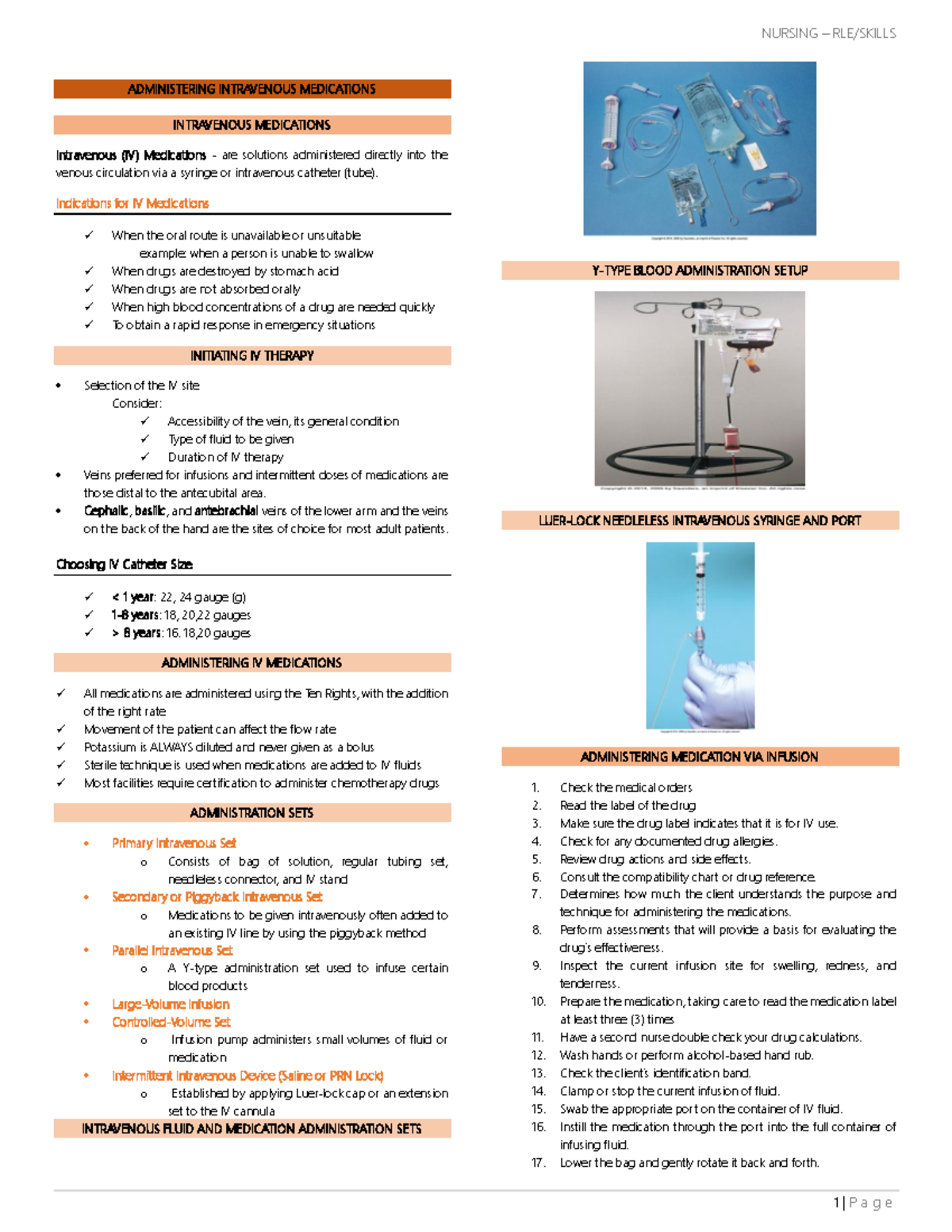 NURS 101: Administering Intravenous Medications - Comprehensive Guide ...