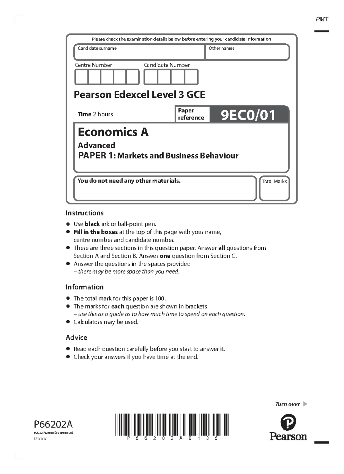 June 2022 Edexcel A-Level Economics A Paper 1 Exam Questions - Studocu