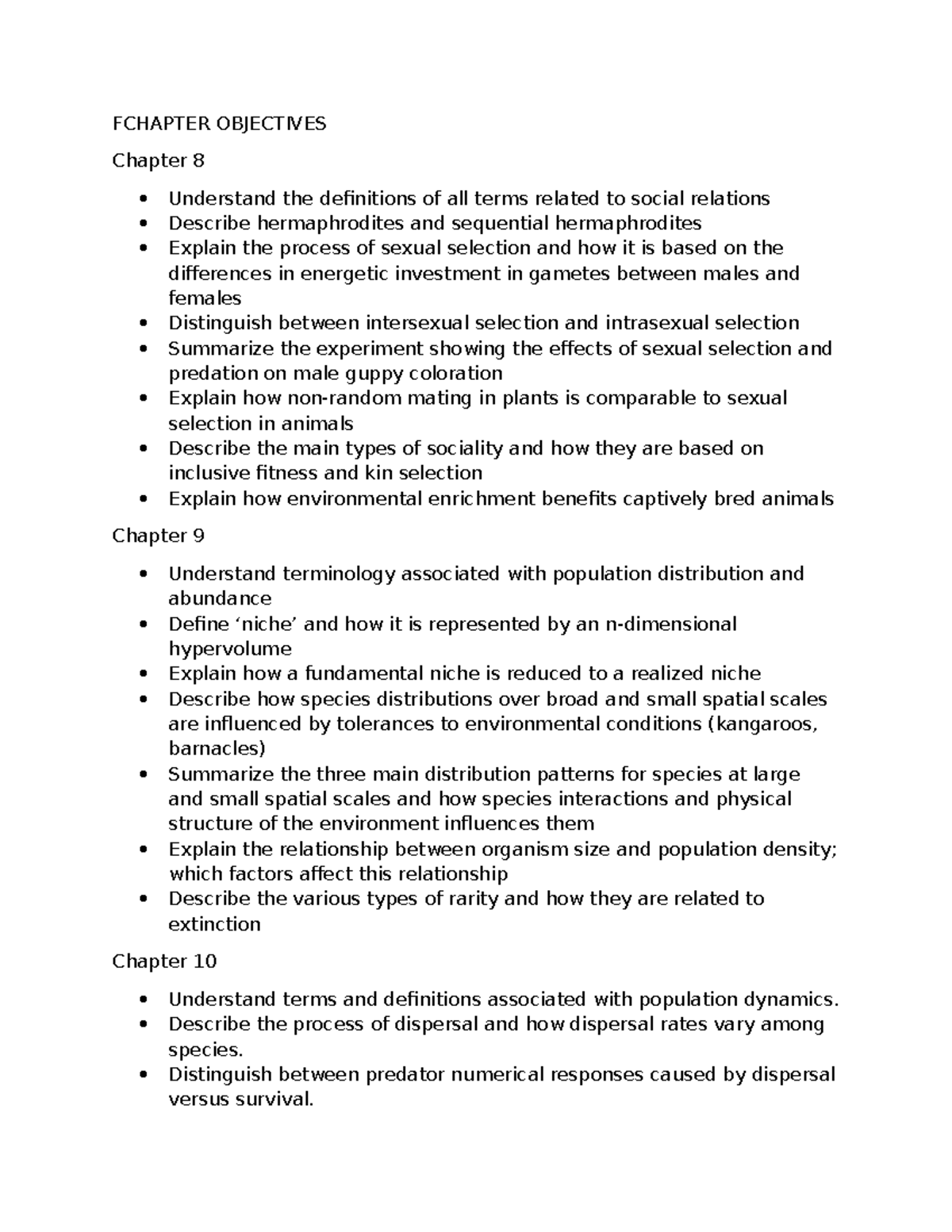 Biology 101: Key Concepts from Chapters 8-12 Overview - Studocu