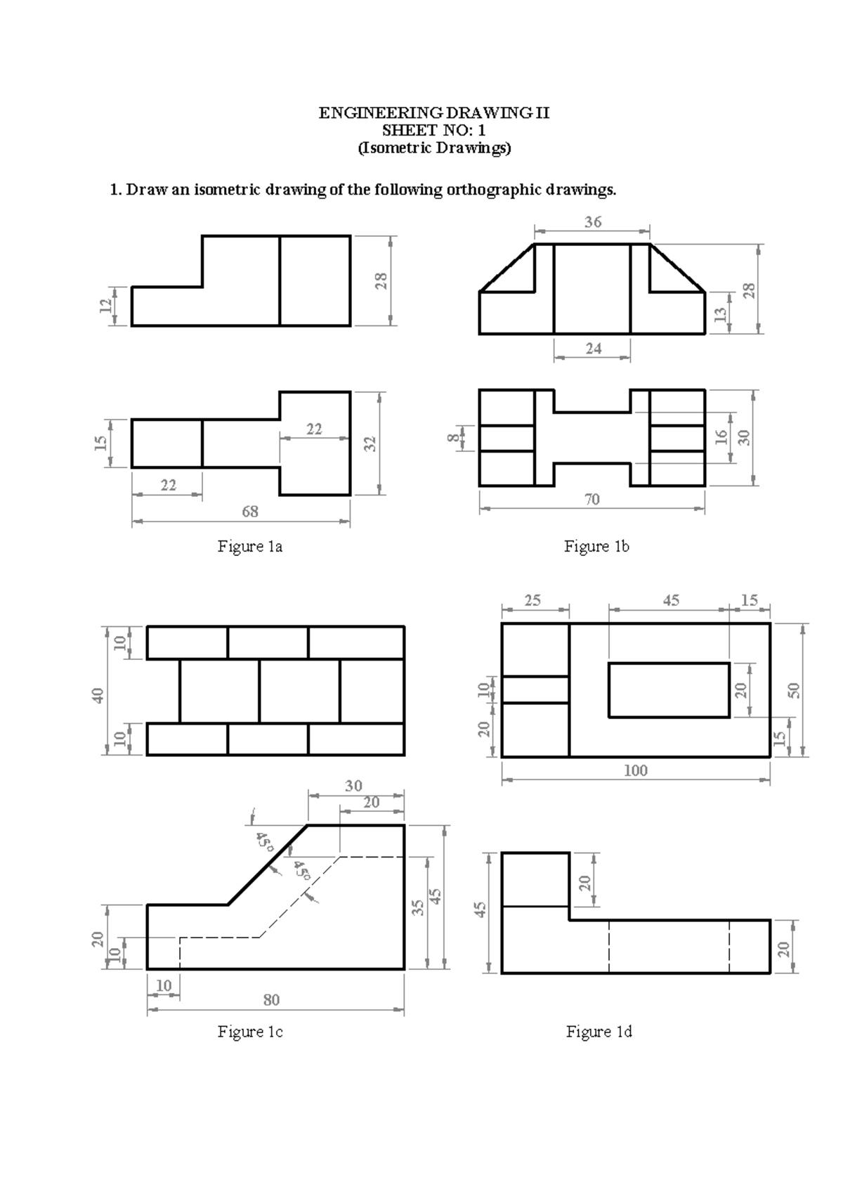 Isometric Drawing Worksheet With Answers