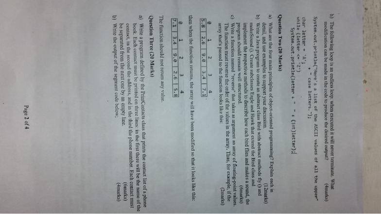 OOP 1 Exam 2024: Programming Principles & Java Code Challenges - Studocu