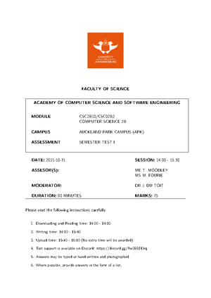 CSC01B1-2025-LG - FACULTY OF SCIENCE LEARNING GUIDE MODULE: Computer ...