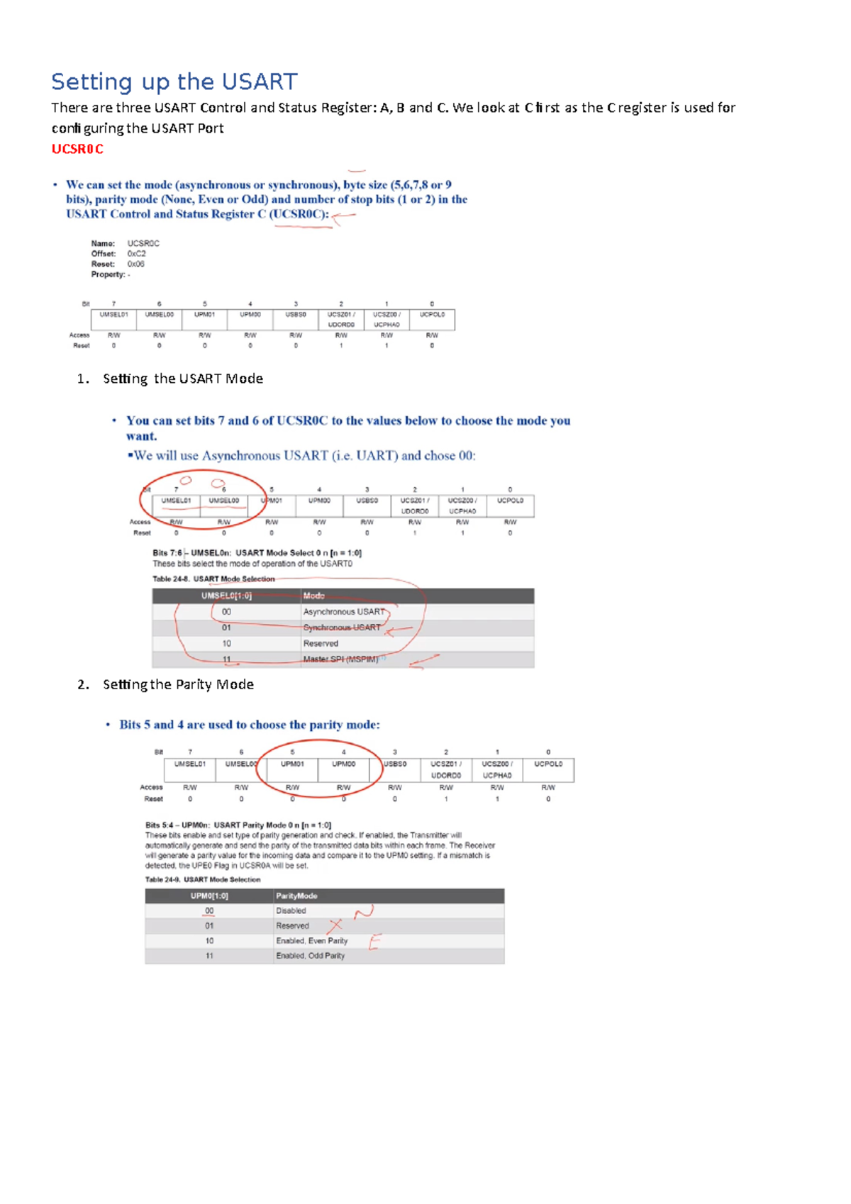 Final Quiz Cheatsheet: USART Configuration & Important Notes - Studocu