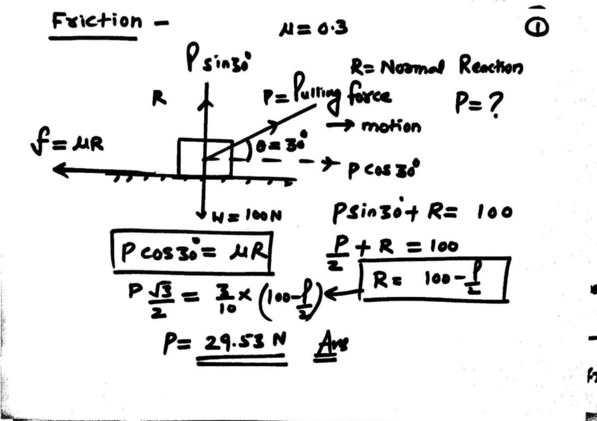 Friction Analysis and Normal Reaction Forces - PHYS 101 - Studocu