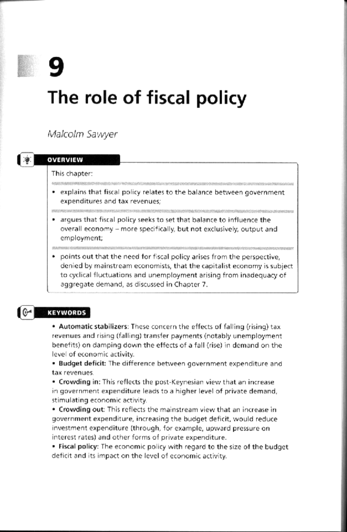 The Role of Fiscal Policy in Macroeconomics: Overview and Key Concepts ...
