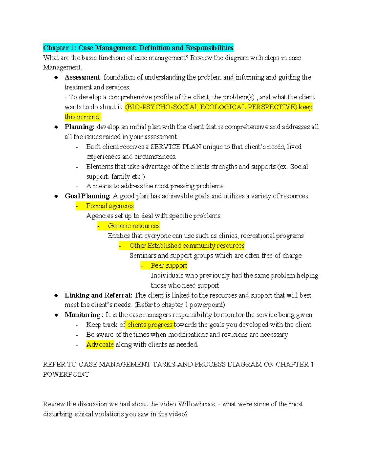 Case Management Study Guide - Chapter 1: Case Management: Definition ...