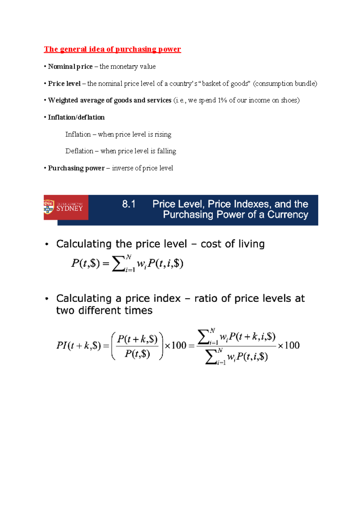 Module-4: In-Depth Notes on Purchasing Power and Exchange Rates - Studocu