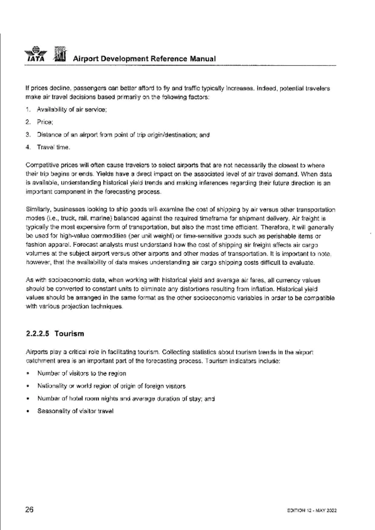 ADRM- Airport Development Reference Manual - Edition 12: Forecasting ...