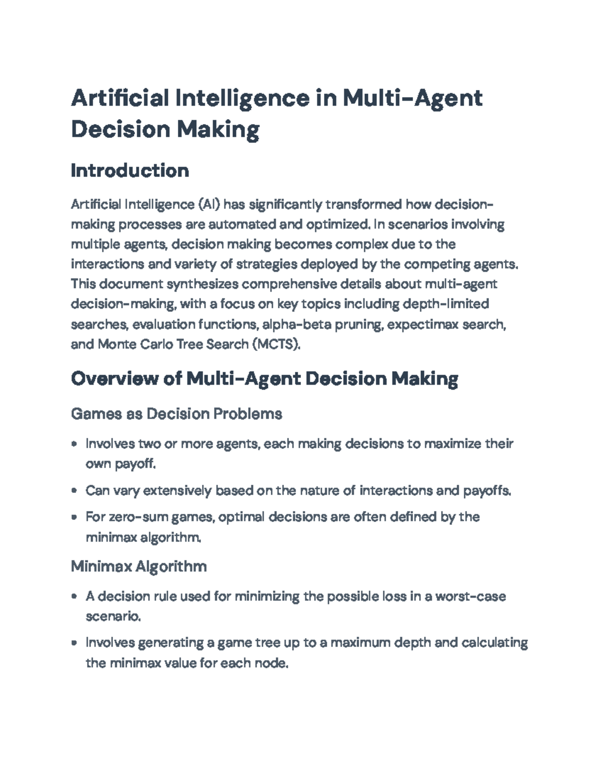 Multi-Agent Decision Making in AI: Strategies & Techniques - Artificial ...