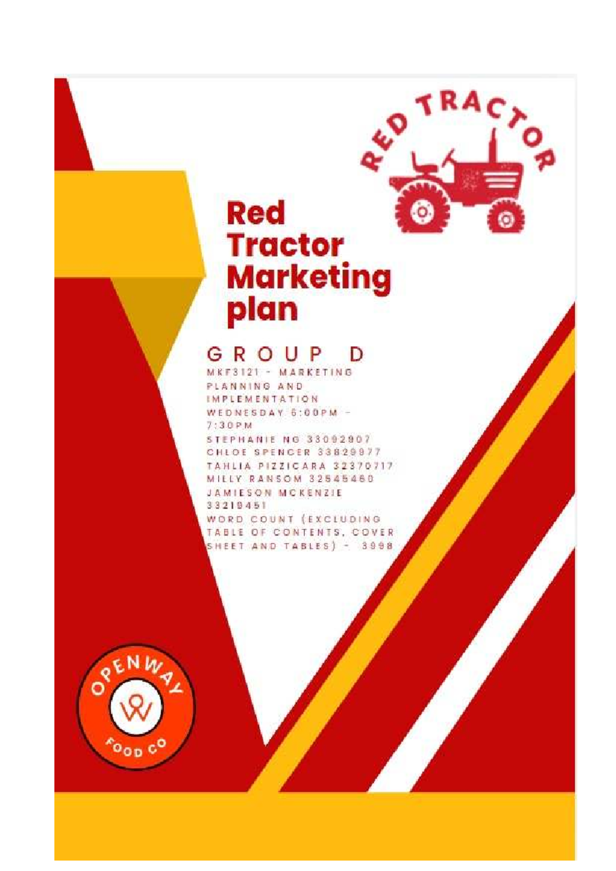 Group D - Marketing Plan for Openway Food Co: Healthy Breakfast Cereal ...
