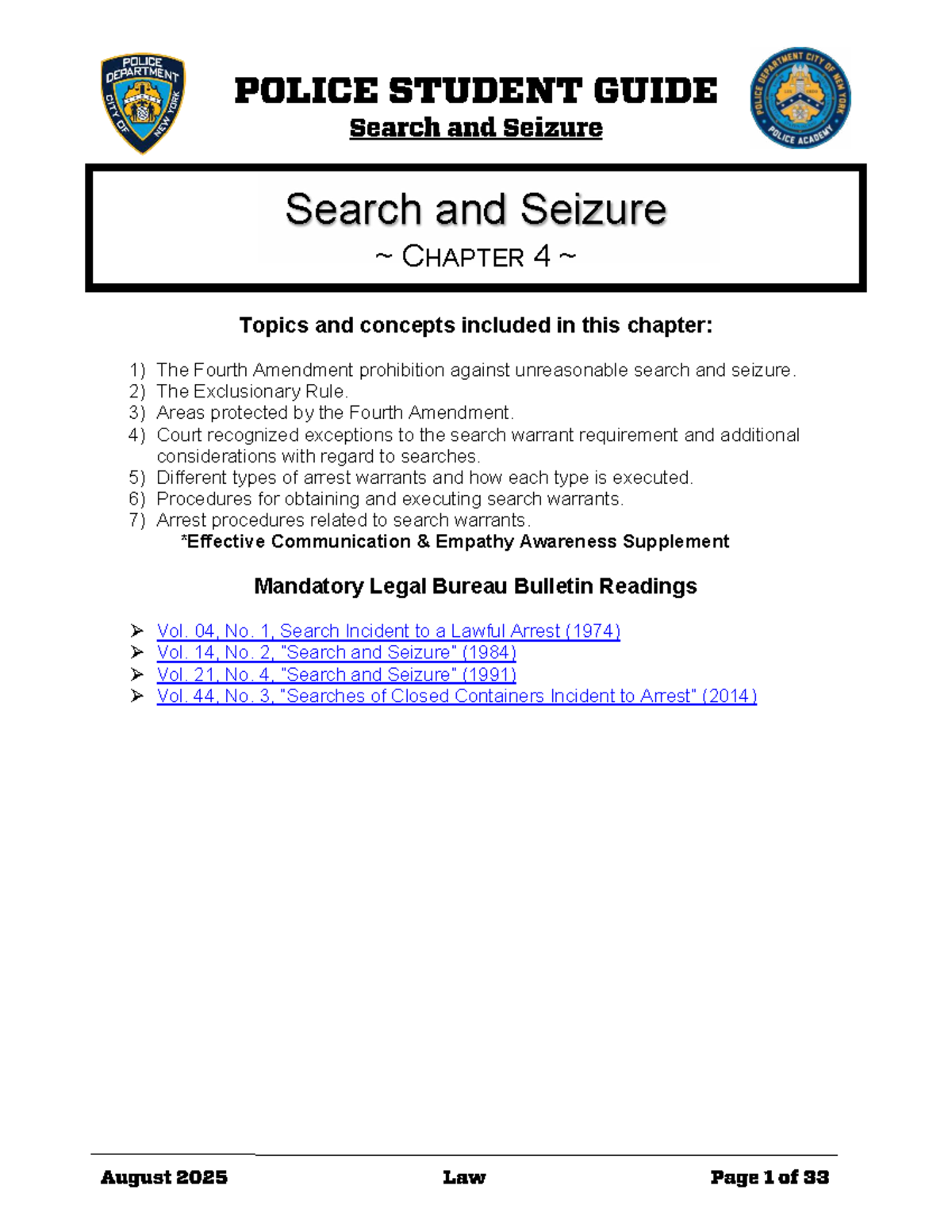 Search and Seizure Procedures: Understanding Warrants in NY CPL - Studocu