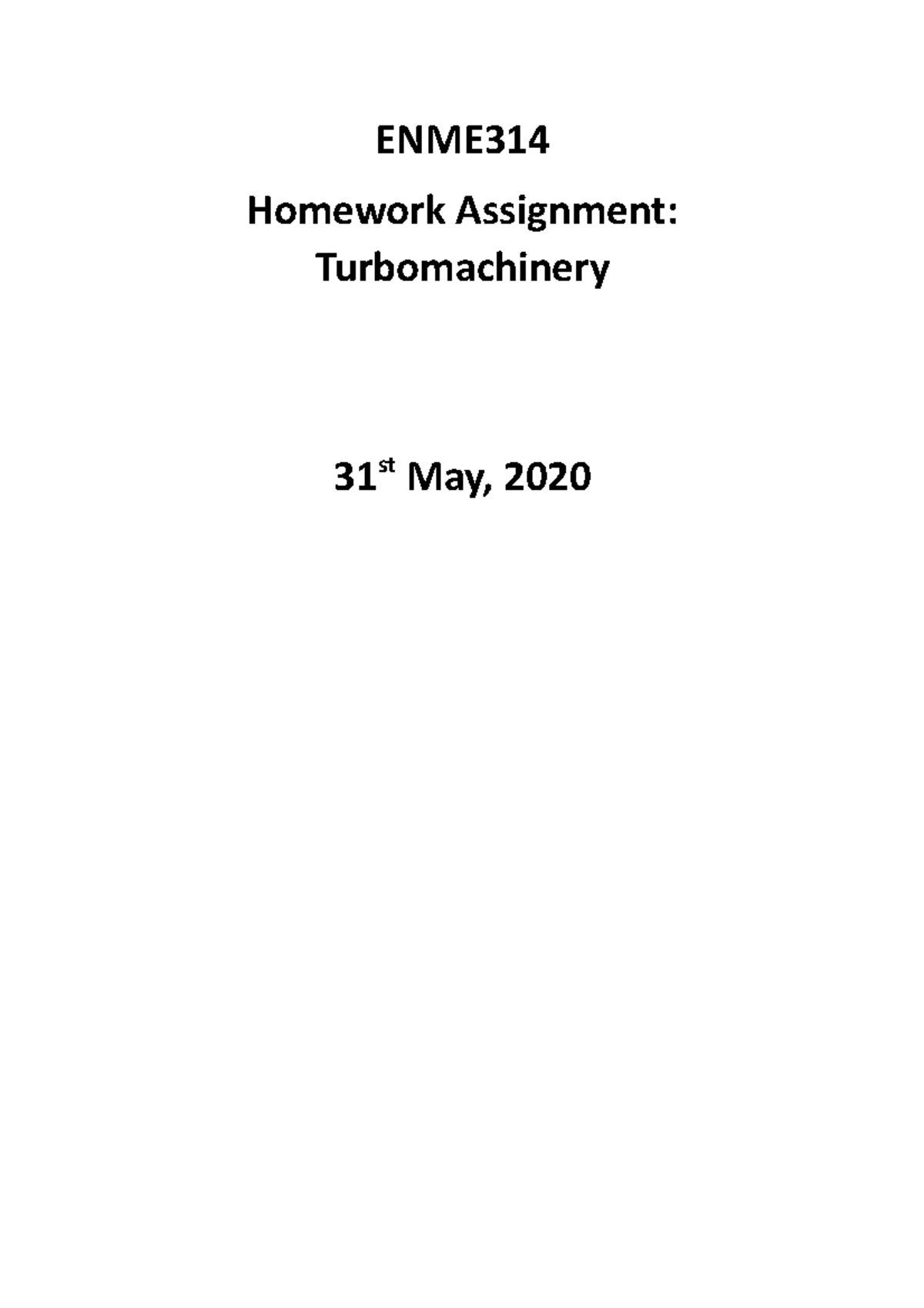 ENME314 HW3 - HW3 for fluid mechanics - ENME Homework Assignment ...