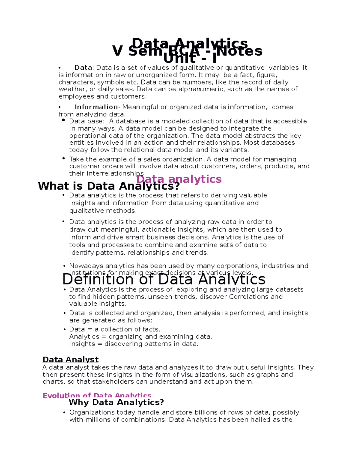Data Mining Concepts and KDD Process - Unit 1 Notes - Studocu