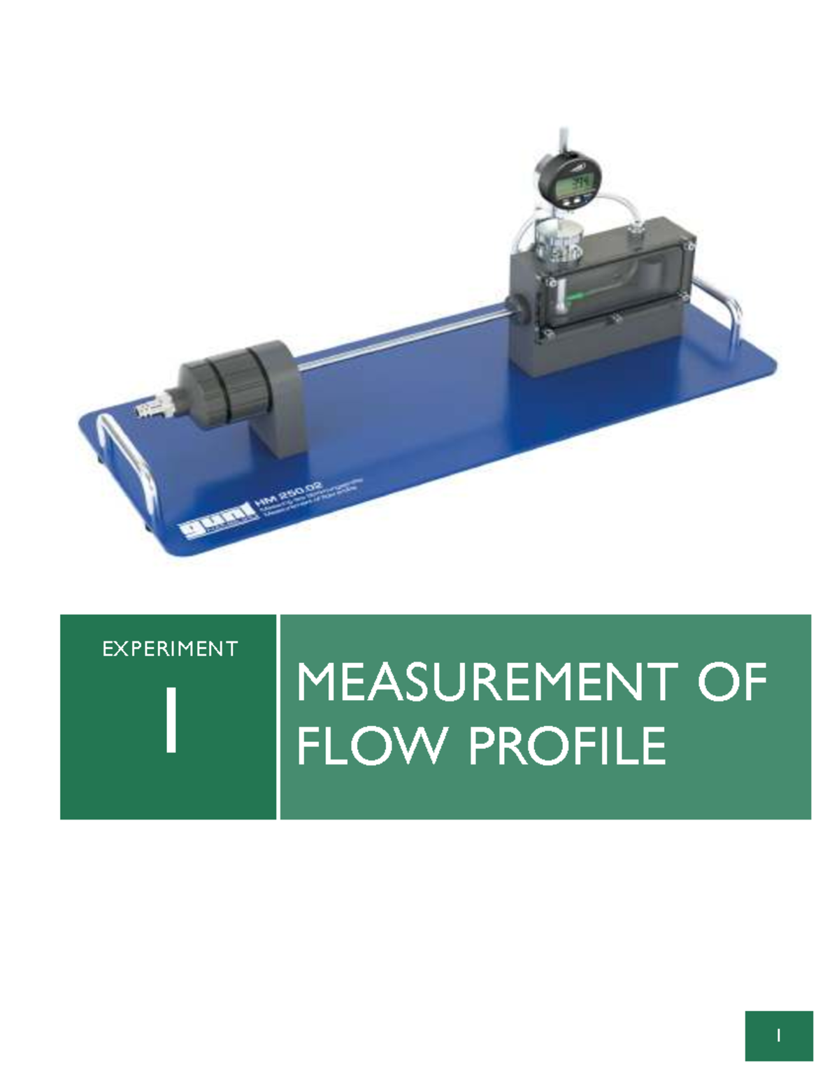 MECH 361 Lab Manual: Experiment 12 - Flow Profile Measurement - Studocu