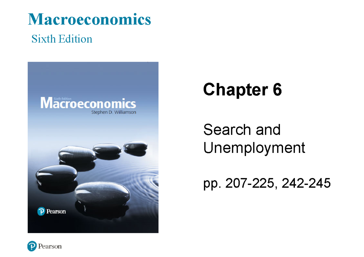 Macroeconomics (Course Code): Chapter 6 - Search and Unemployment Notes ...