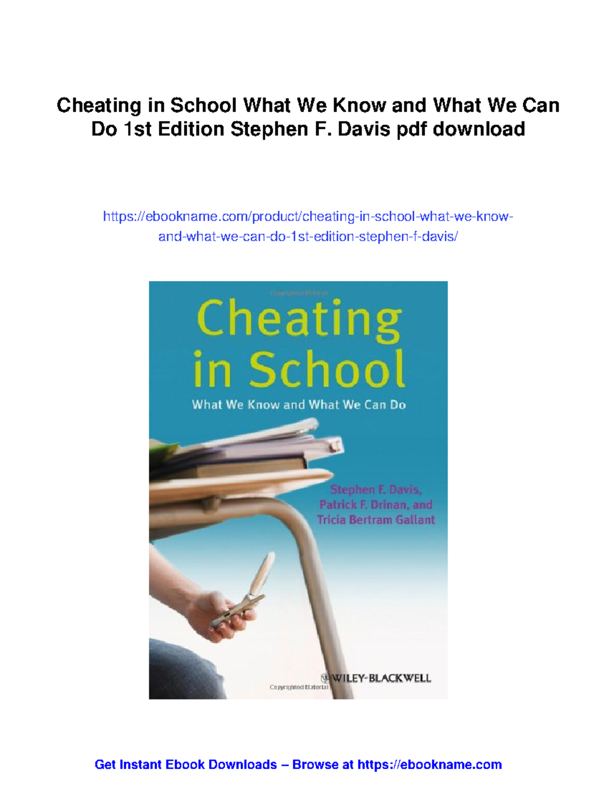 Cheating in school: Understanding the issue and solutions (EDU 38595 ...