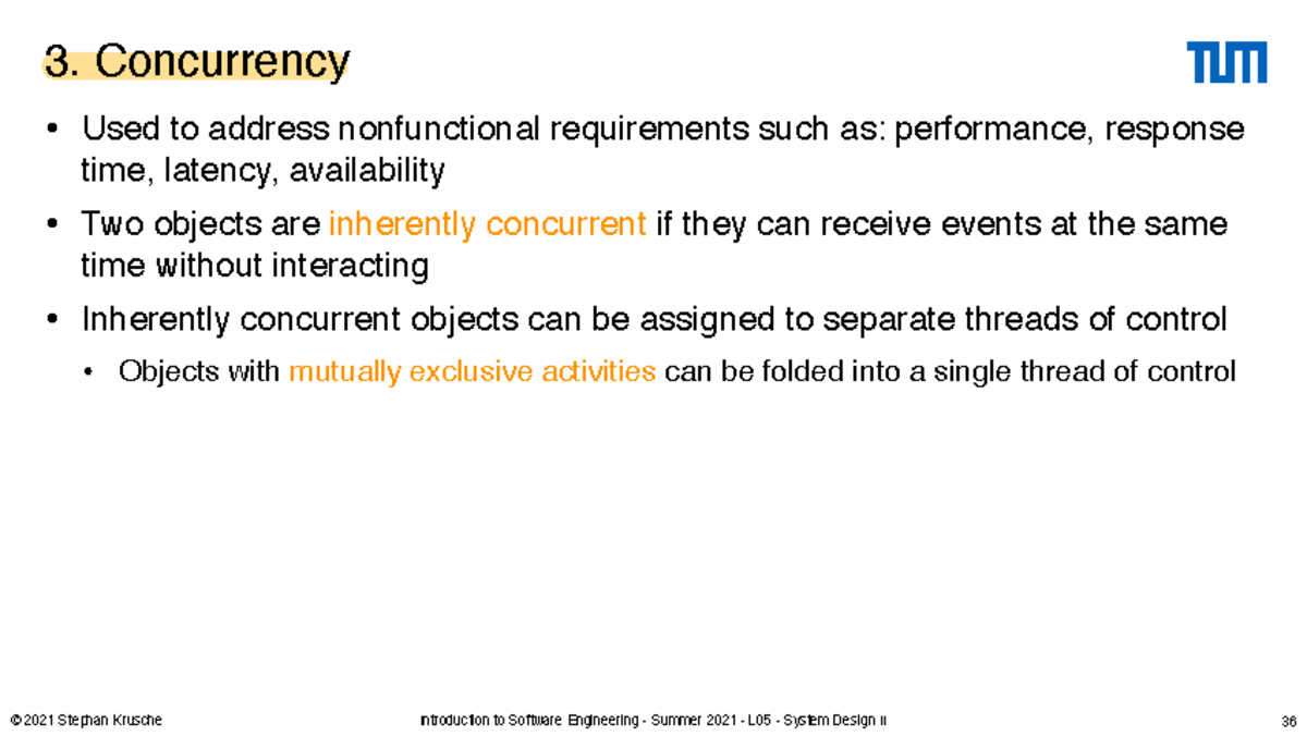 L05U02 Concurrency & Hardware-Software Mapping Summary - Studocu