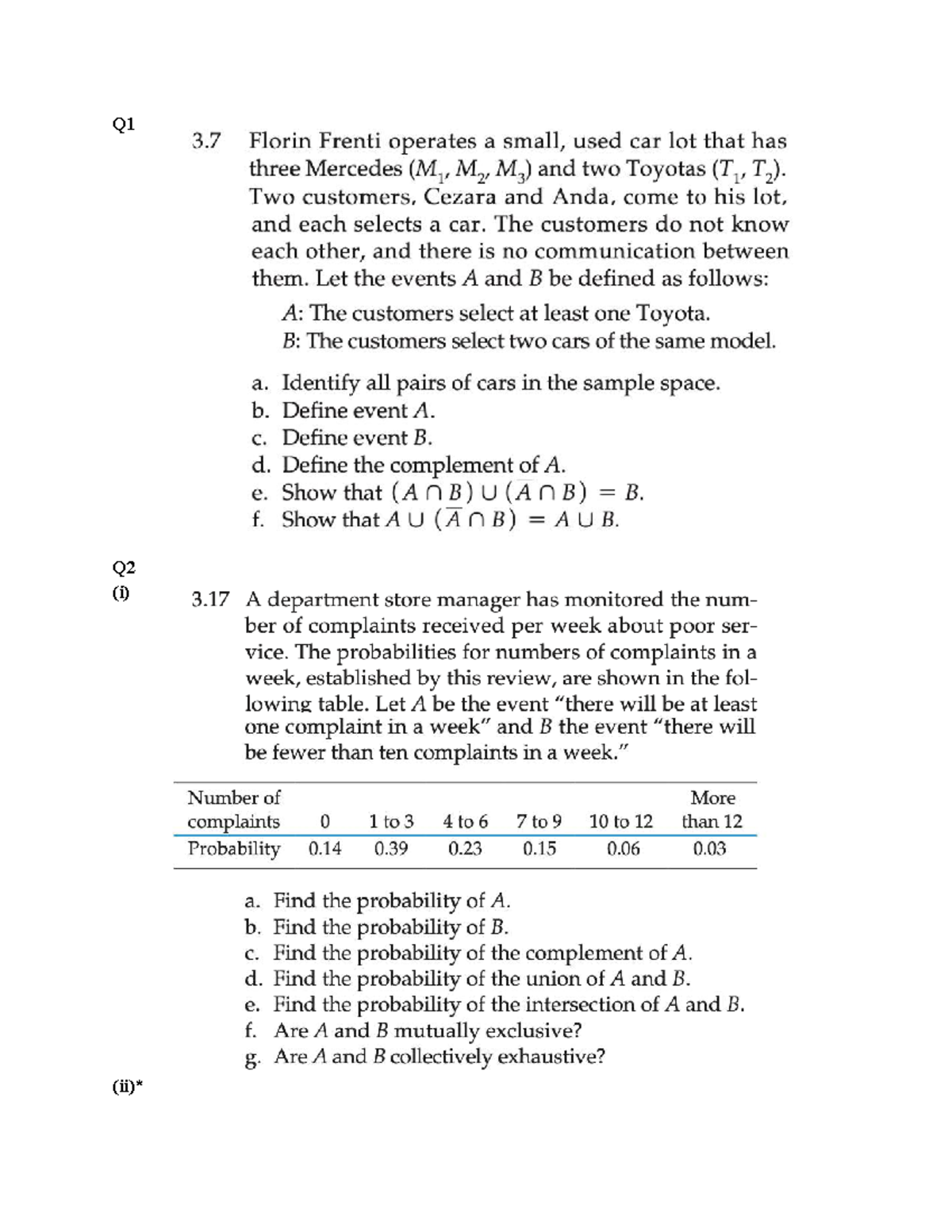 SBE Questions for Assignment 2 - Analysis of Economic Data - Q (i) (ii ...