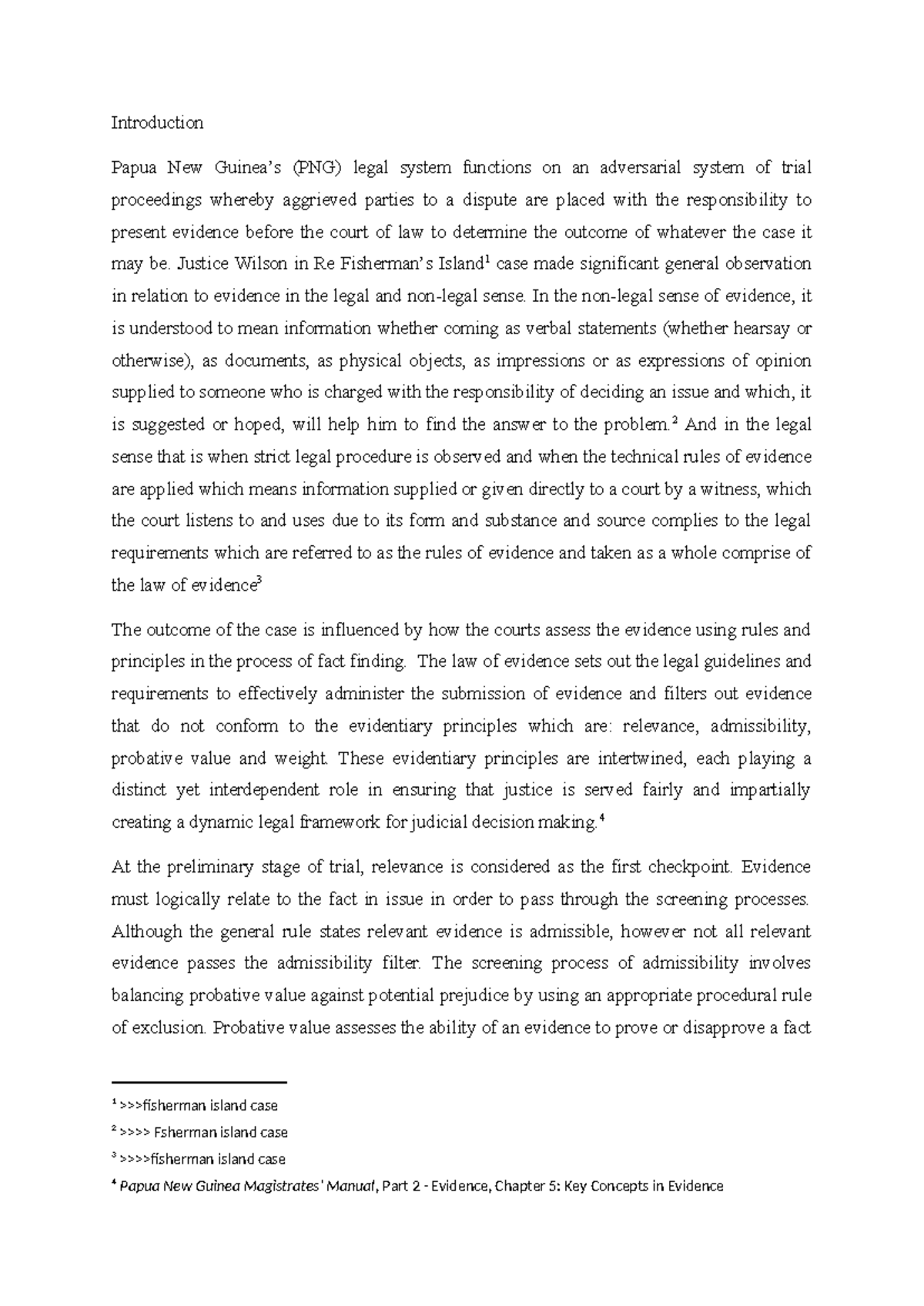 Evidence Assignment: Analyzing Relevance, Admissibility, and Probative ...