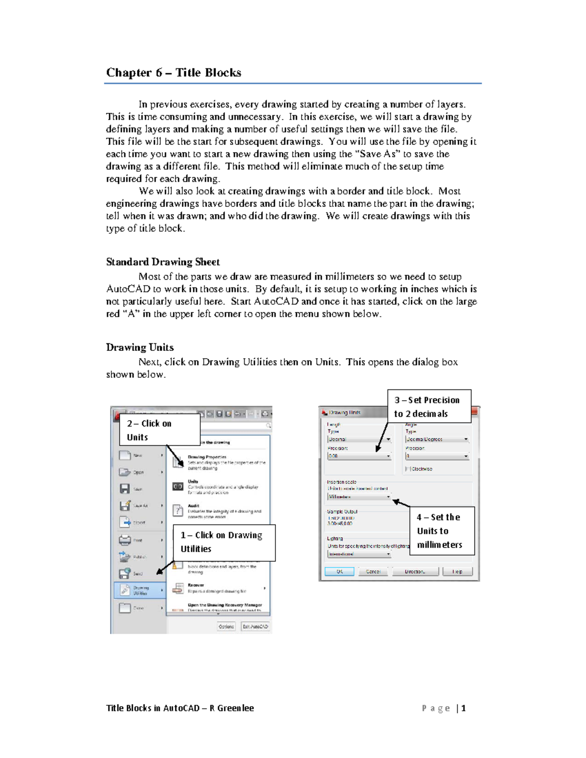 Auto CAD 6 - Chapter 6: Title Blocks and Drawing Setup Guide - Studocu