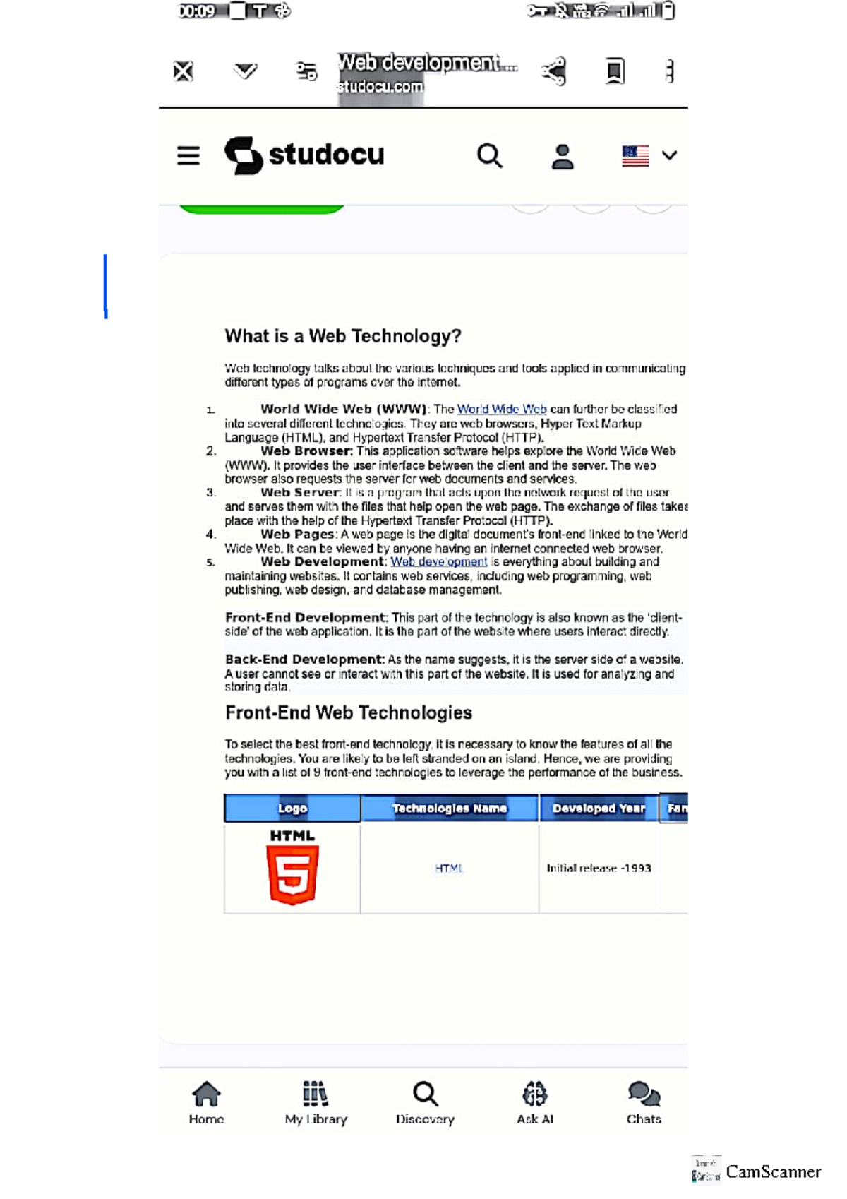 Web Development Notes - Key Technologies & Frameworks - Studocu