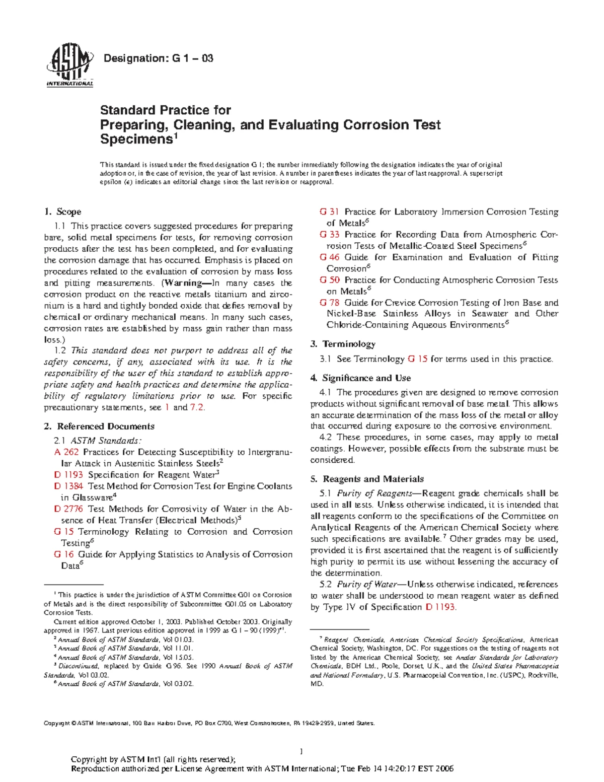 G 8 96 (2003) Standard Test Methods for Cathodic Disbonding of Coatings ...