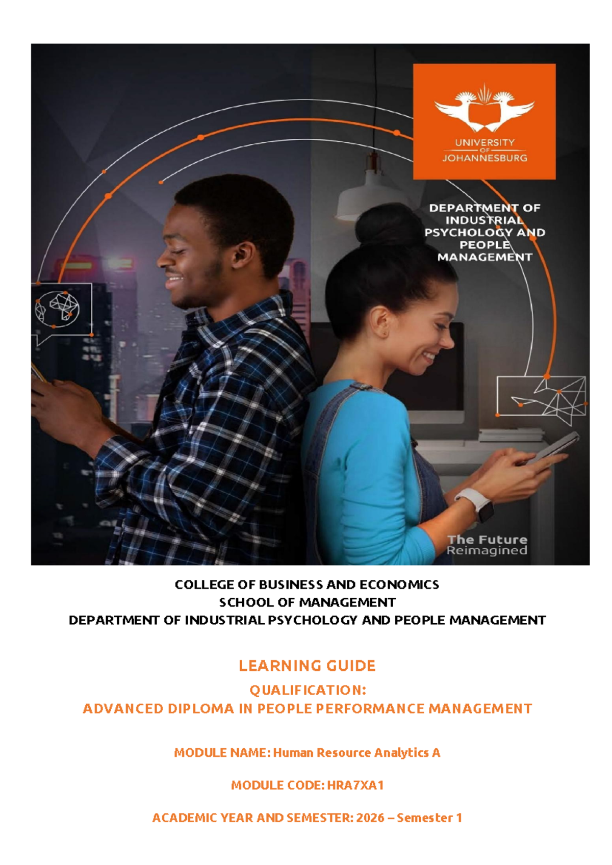 Learning Guide for HRA7XA1: Human Resource Analytics A - Studocu