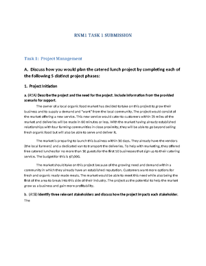 D354 Task 1 - Passed - 1 D354 Task 1 A1. Write a workforce planning ...
