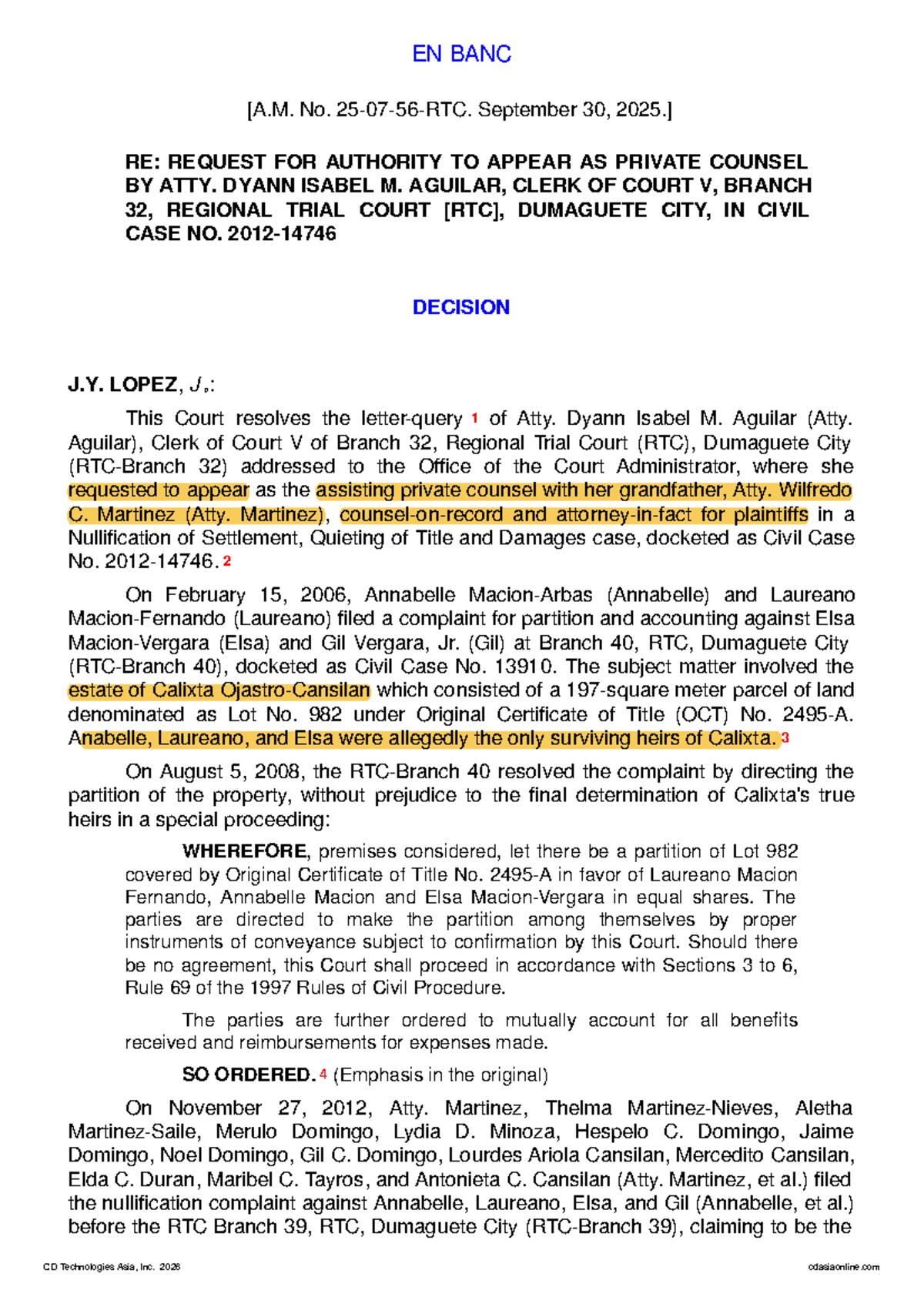 EN BANC RESOLUTION: REQUEST FOR AUTHORITY TO APPEAR AS PRIVATE COUNSEL ...