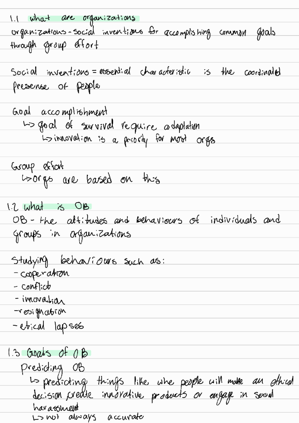Chapter 1: Understanding Organizations and Organizational Behavior (OB ...