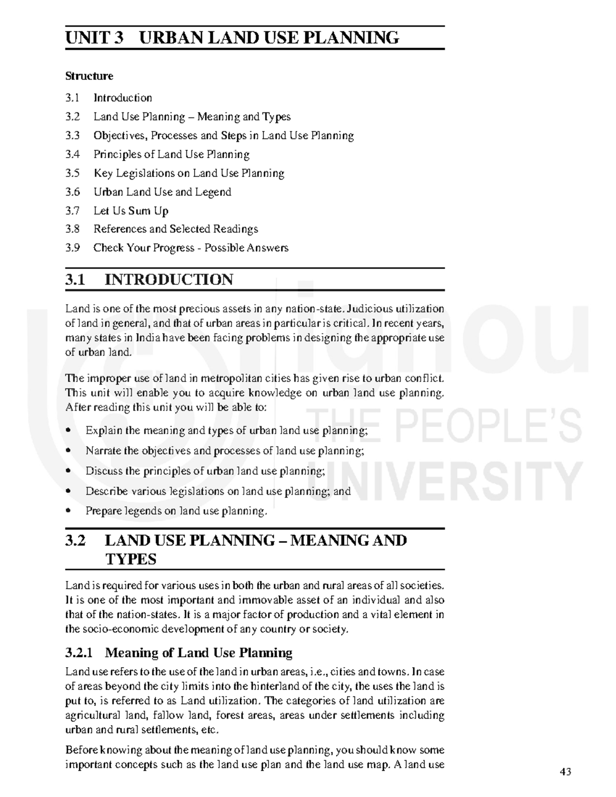 UNIT 3: Urban Land Use Planning Techniques and Principles - Studocu