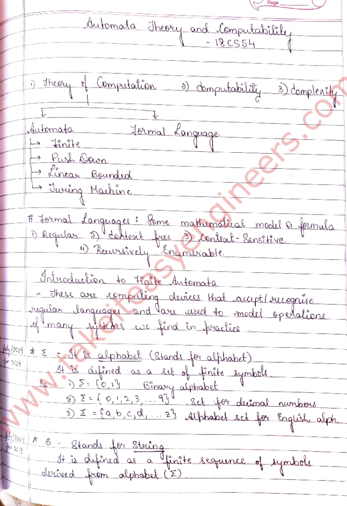 AT&C Module 3(1) - CFG: Automata Theory and Grammar Generation Notes ...