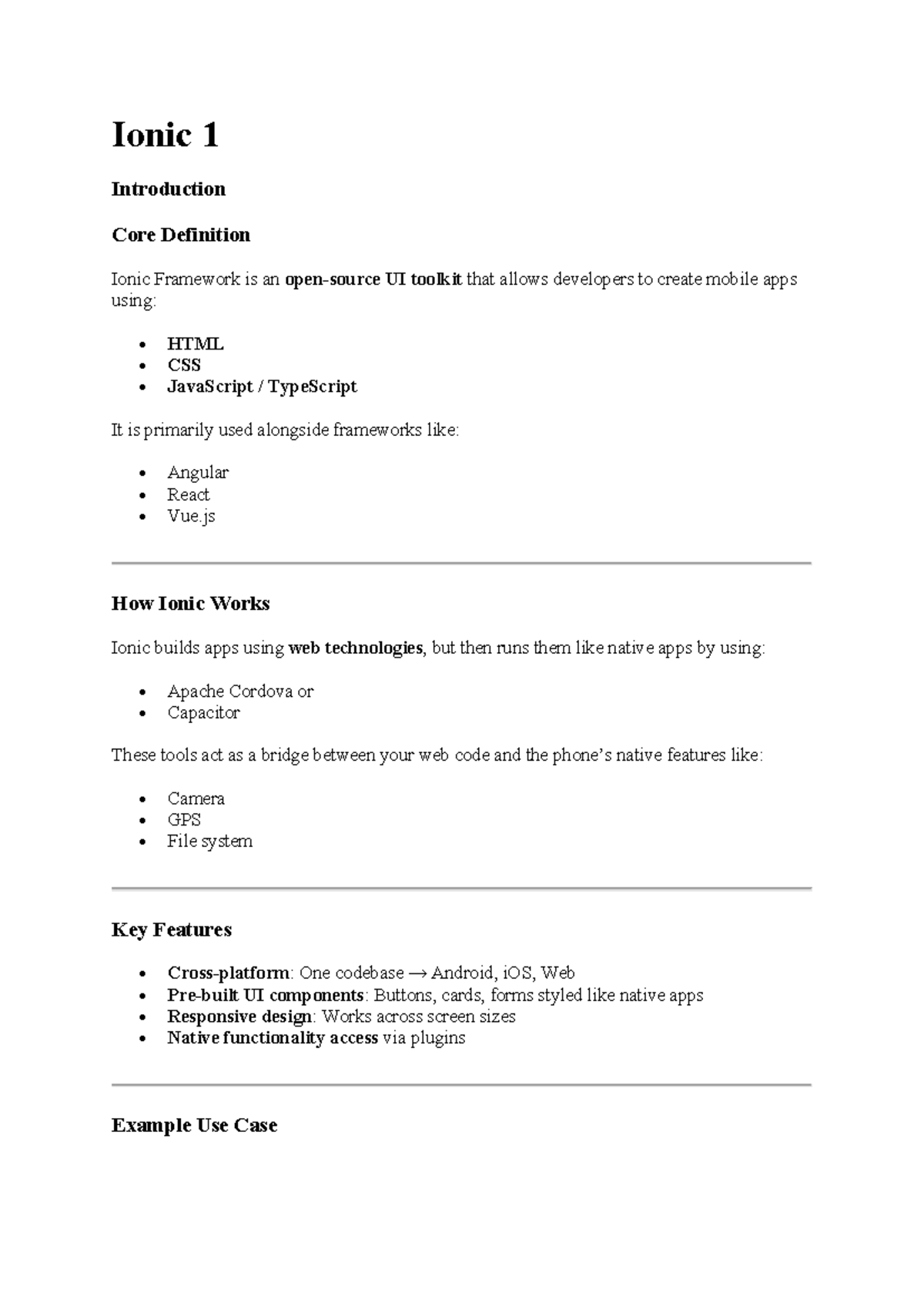 Ionic 1 Theory Notes: Core Concepts & Integration with ASP.NET Core ...