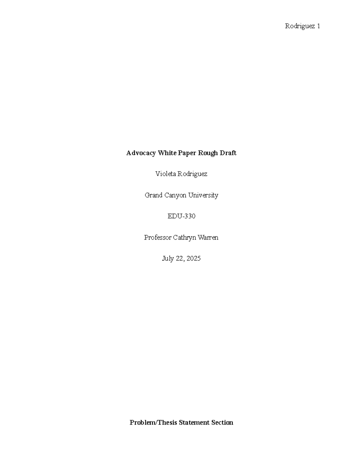GCU 2025 Advocacy White Paper Rough Draft on Social-Emotional Learning ...