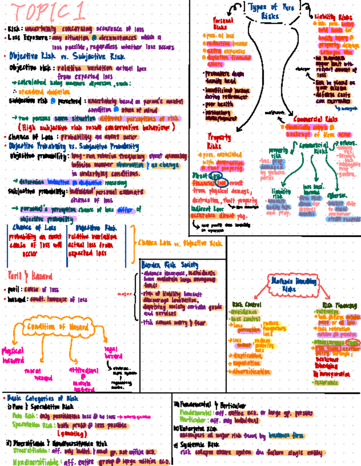 Notes on Risk Management and Insurance Concepts - ASC400 - Document Preview