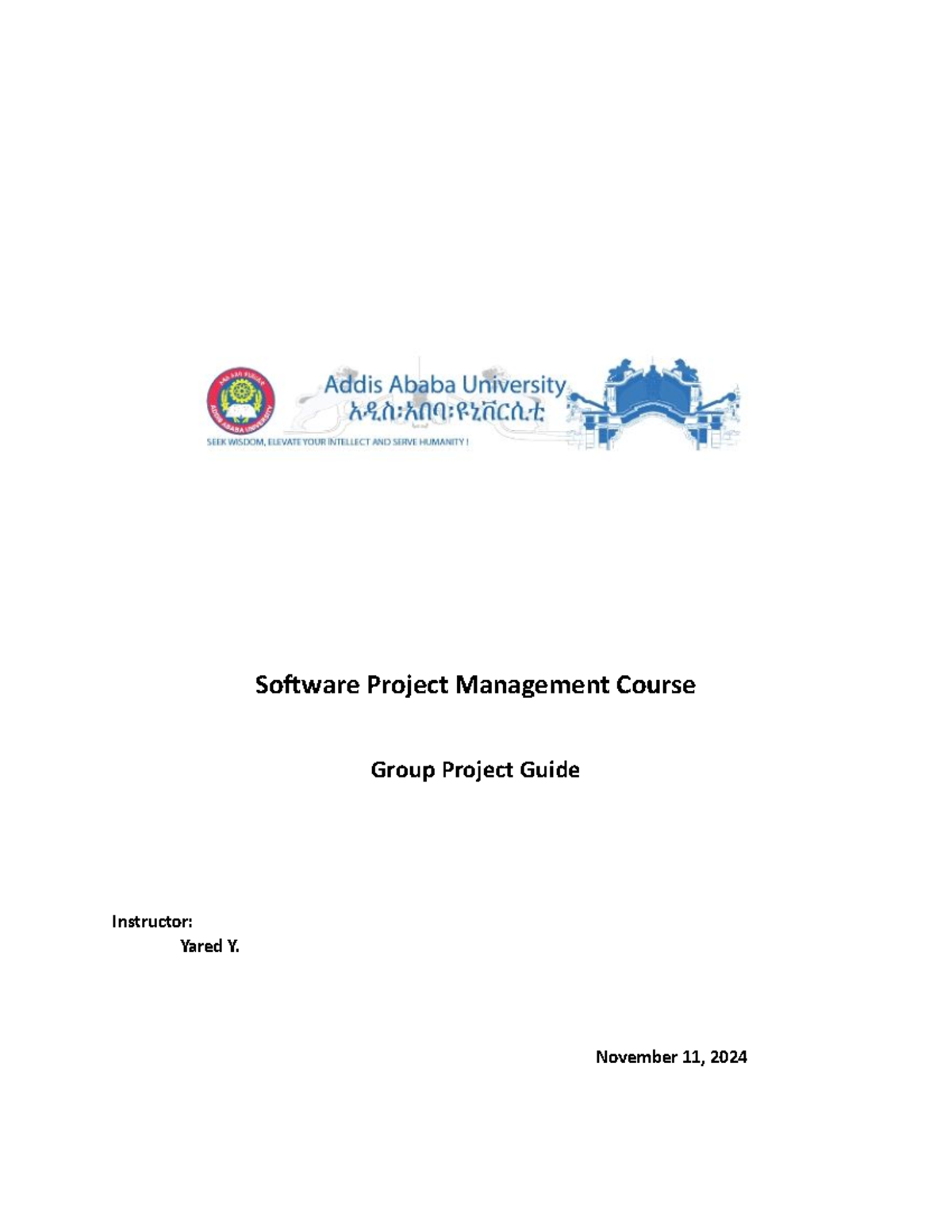 Group Project Guide - Software Project Management Course Group Project ...