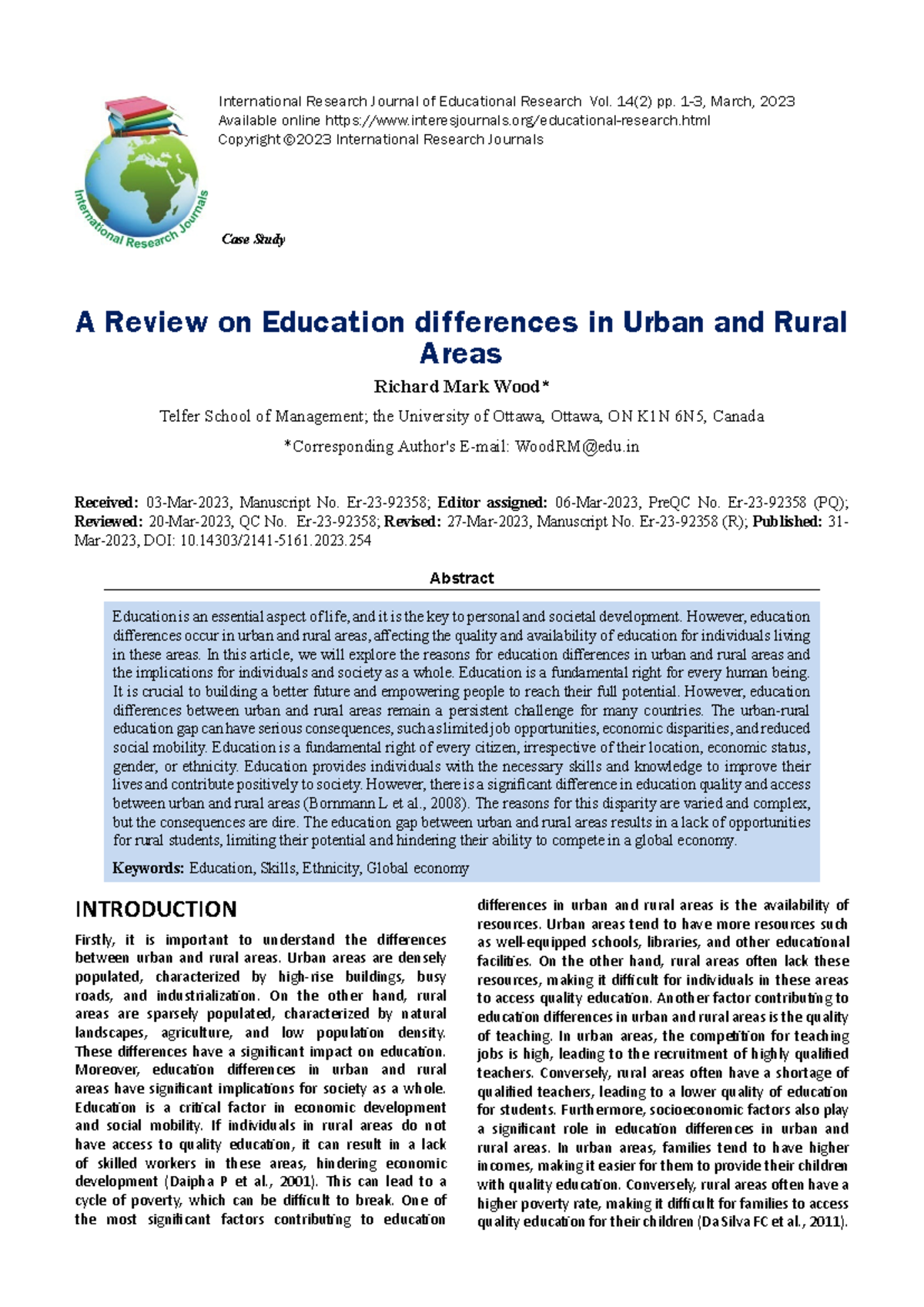 Urban vs. Rural Education Disparities: A Comprehensive Review - Studocu