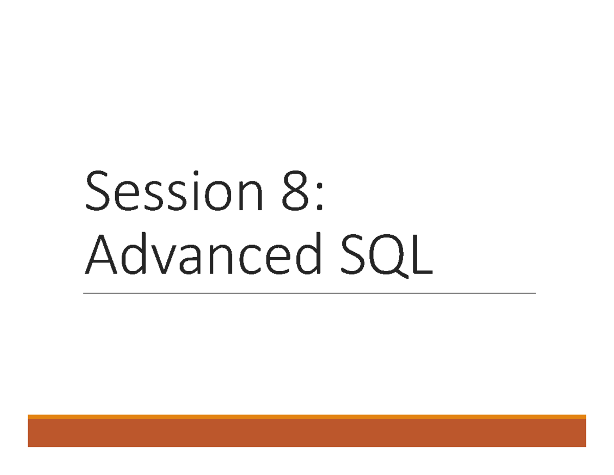 HCMIU Database Systems: Advanced SQL Concepts and Integrity Constraints ...