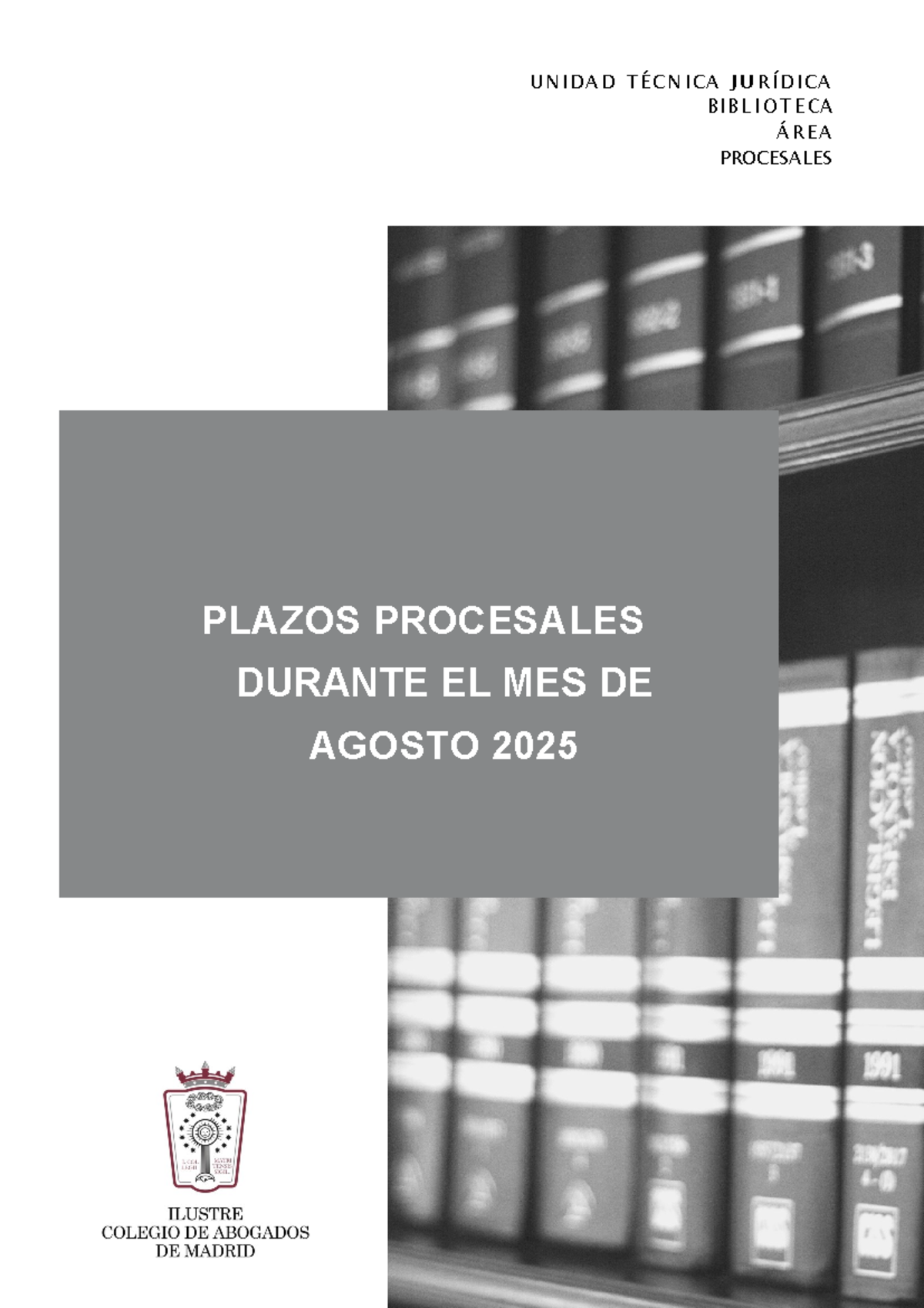 ICAM Plazos Procesales - Agosto 2025: Guía Completa - Studocu