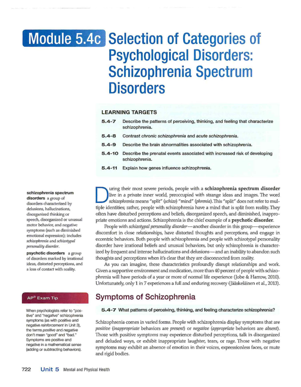 Module 5.4c: Understanding Schizophrenia Spectrum Disorders - Studocu