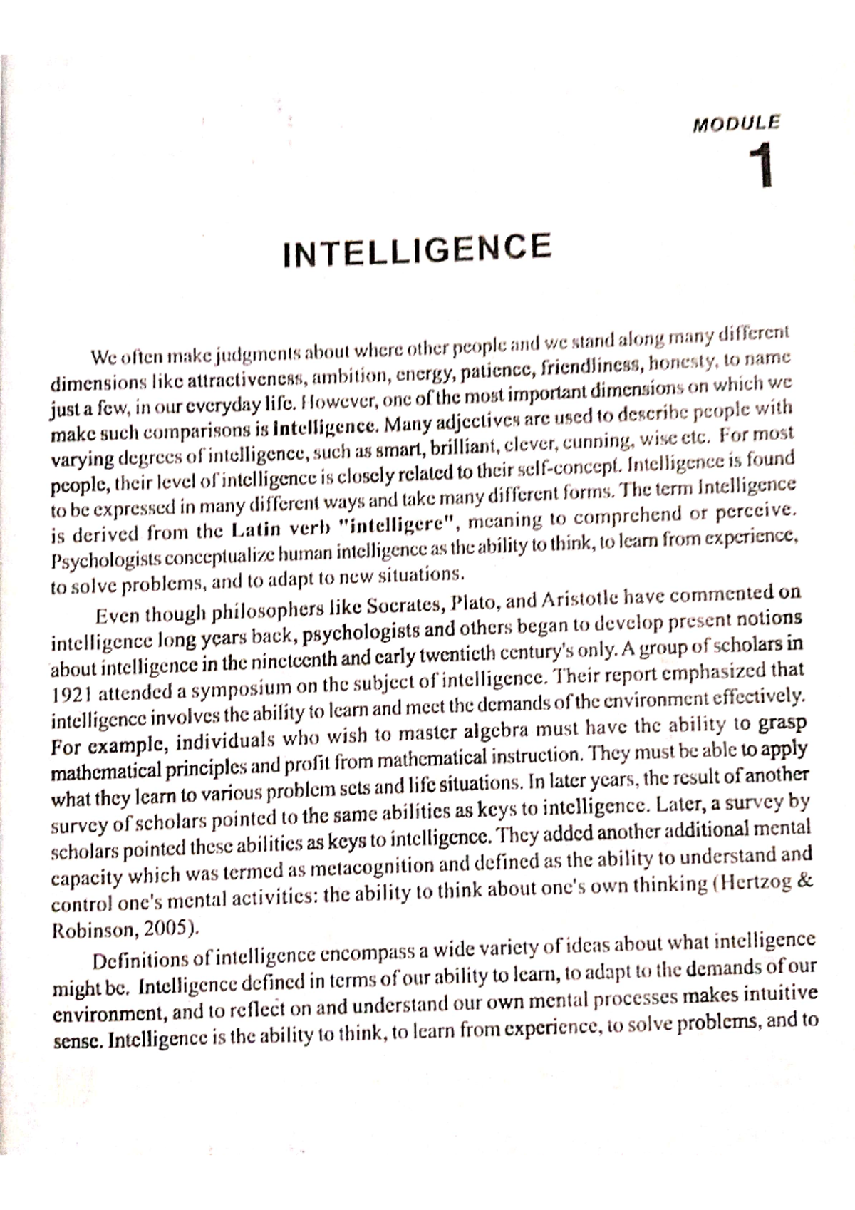 Psychology 101: Intelligence Notes - Module 1 Overview and Insights ...