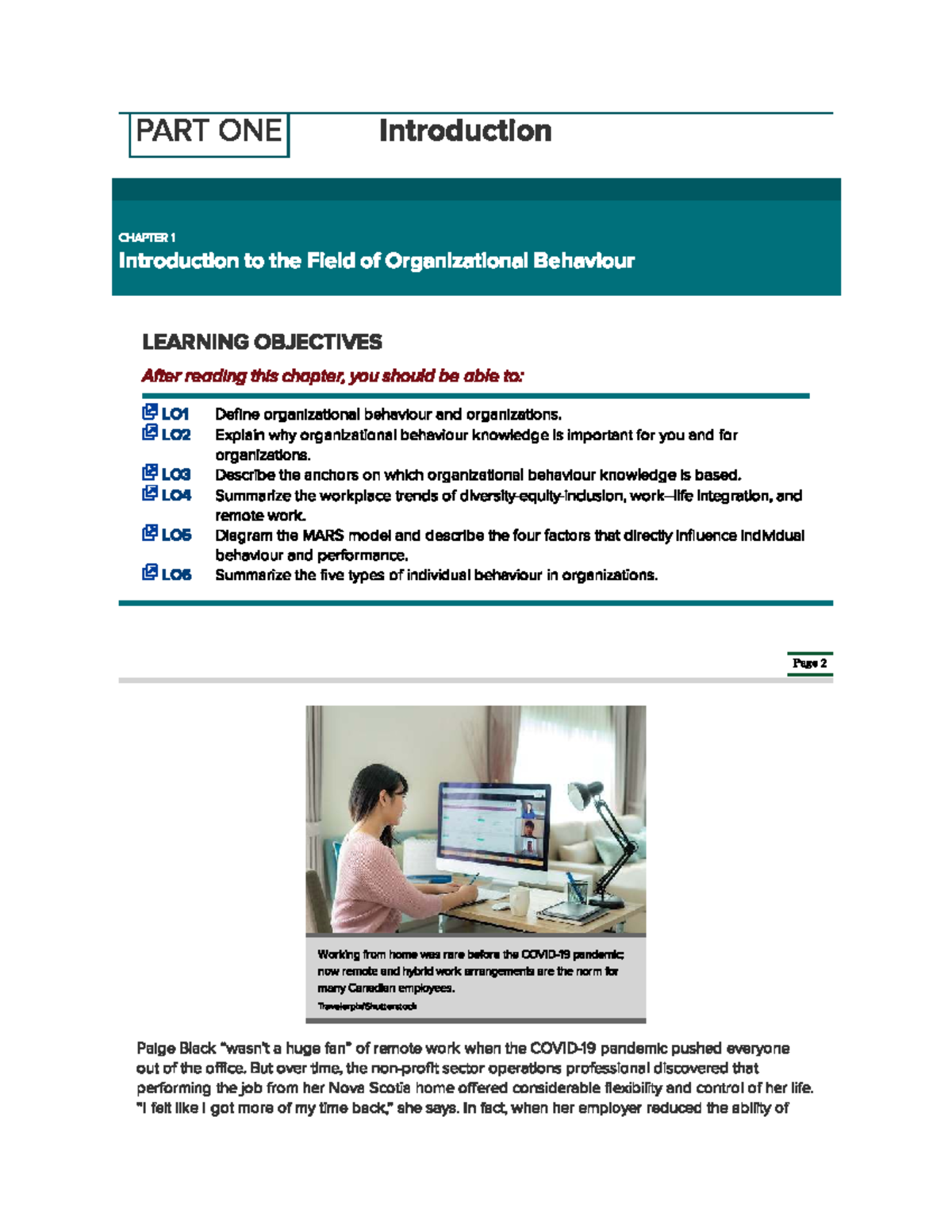 Canadian Organizational Behaviour (OB) 12th Ed: Chapter 1 Overview ...