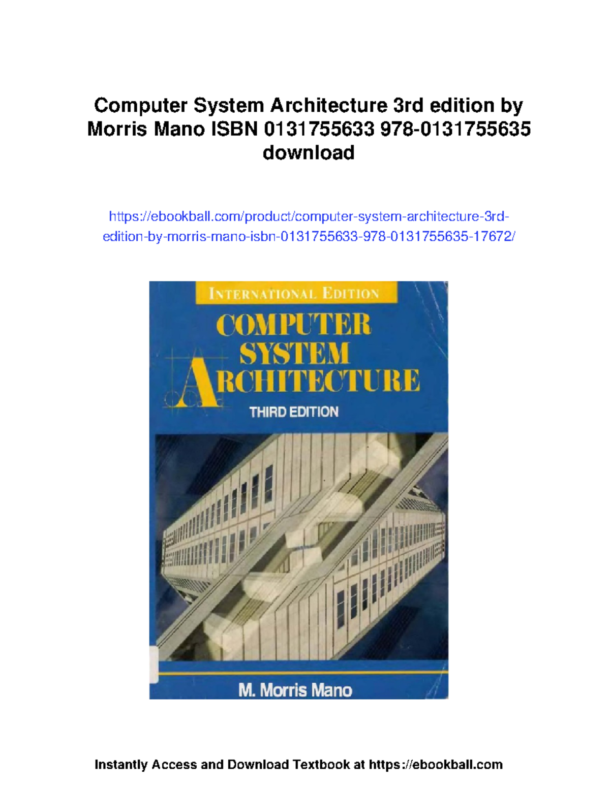 Computer System Architecture: 3rd Edition Overview and Key Concepts ...