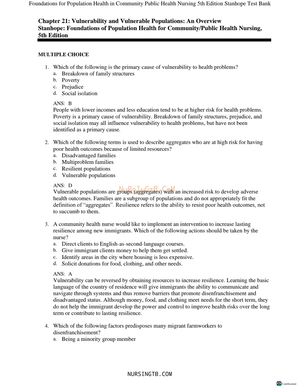 Public health notes - Week One Chapter 1 Objectives Functions of PH ...