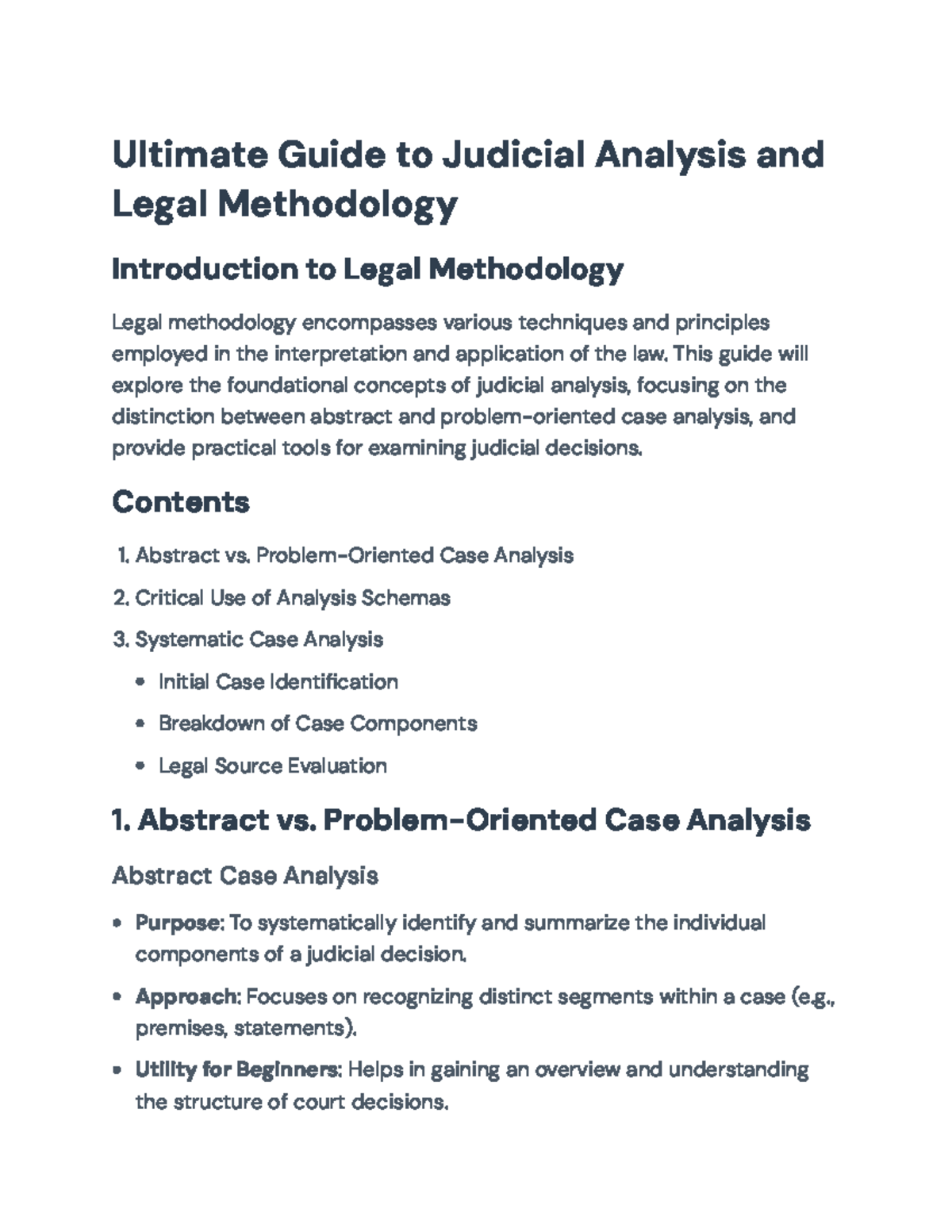 Ultimate Guide to Legal Methodology for Judicial Analysis - Ultimate ...