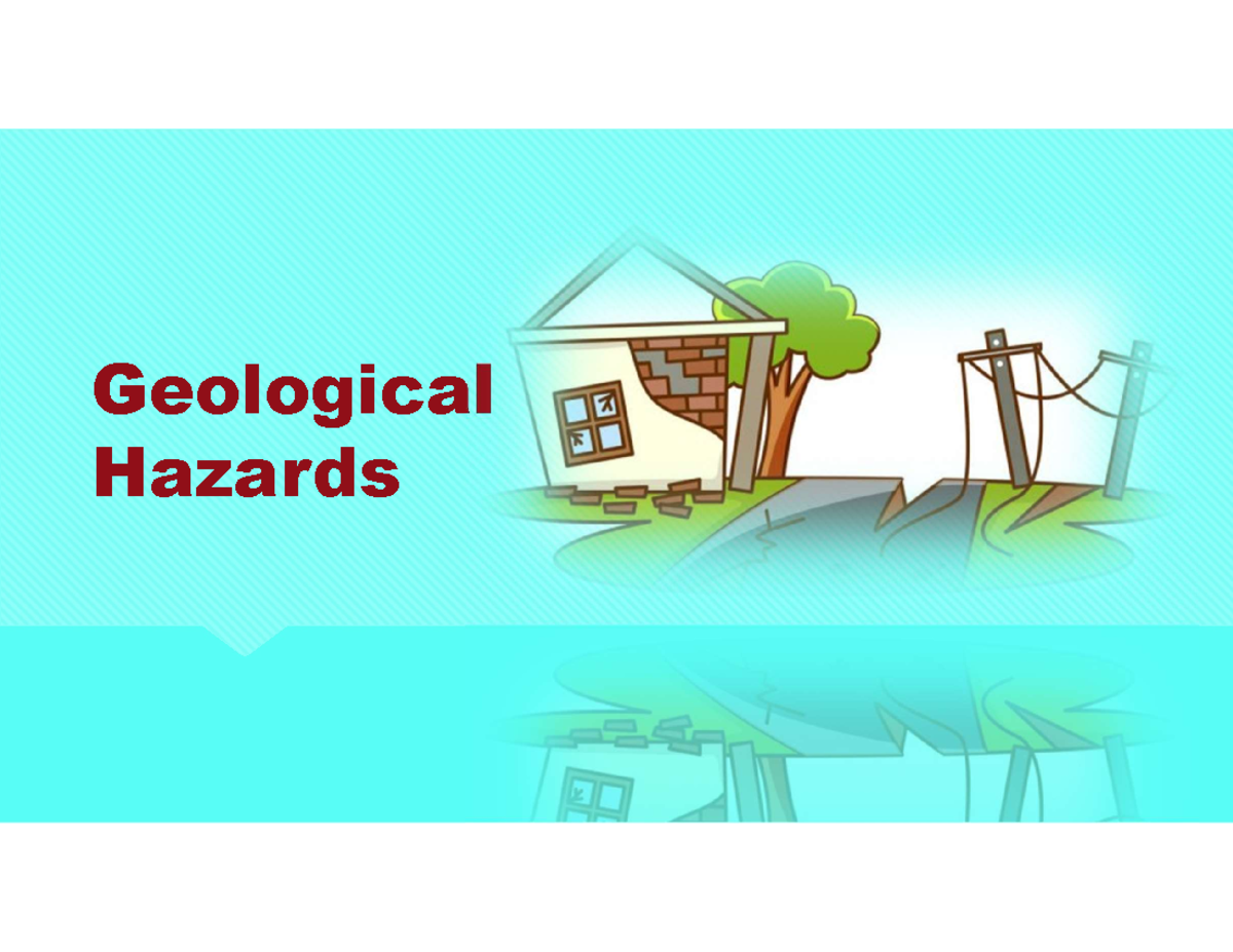 Geological Hazards - LECTURE Notes on Natural Disasters - Studocu