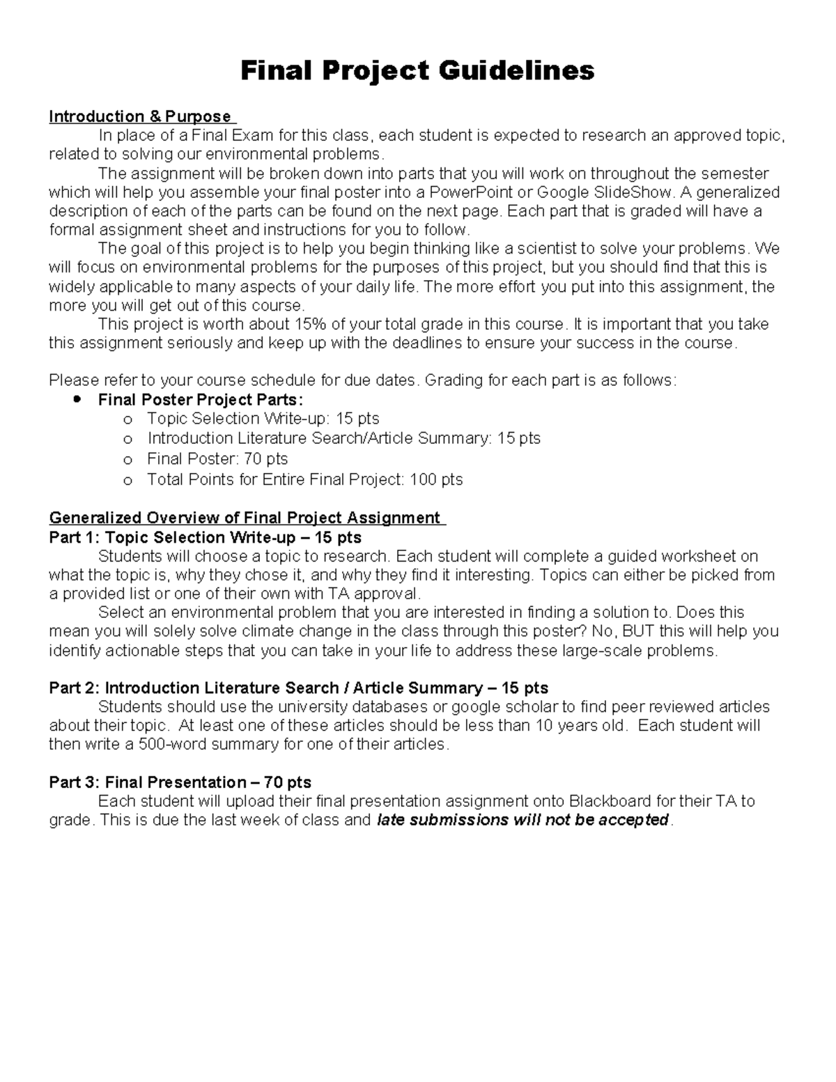 Final Project Guidelines - Final Project Guidelines Introduction ...