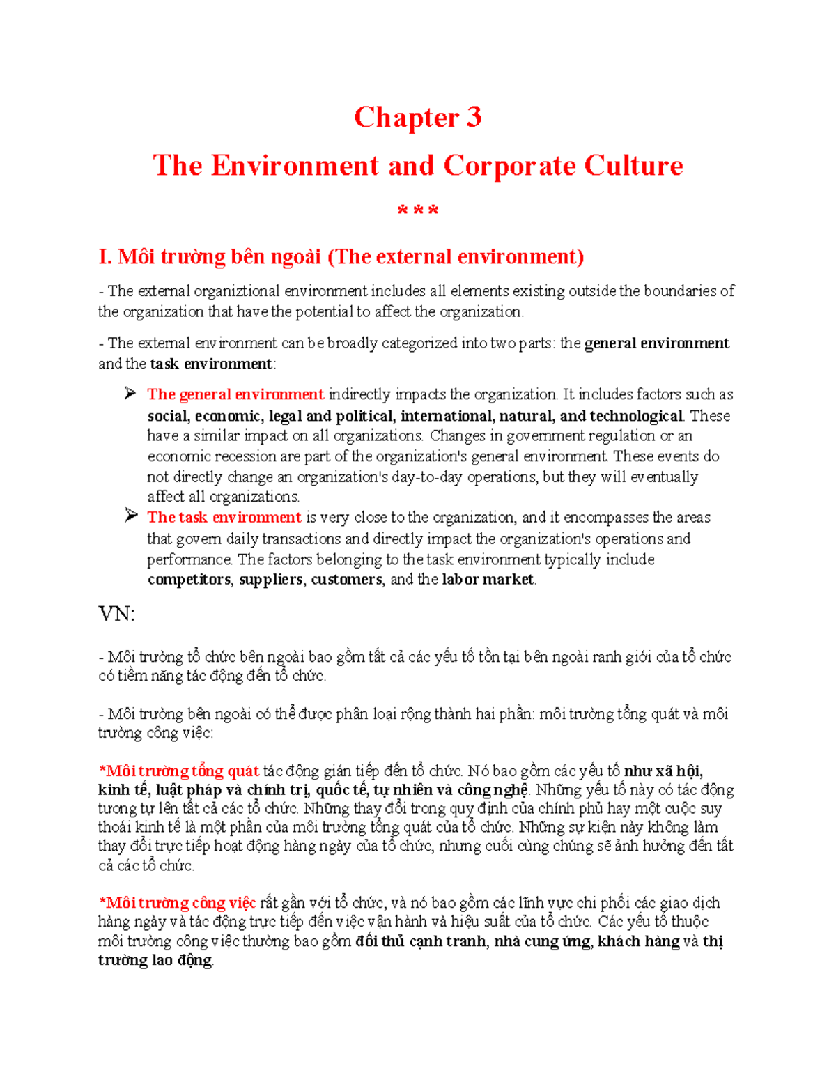 Chapter 3: The External Environment and Corporate Culture Analysis ...