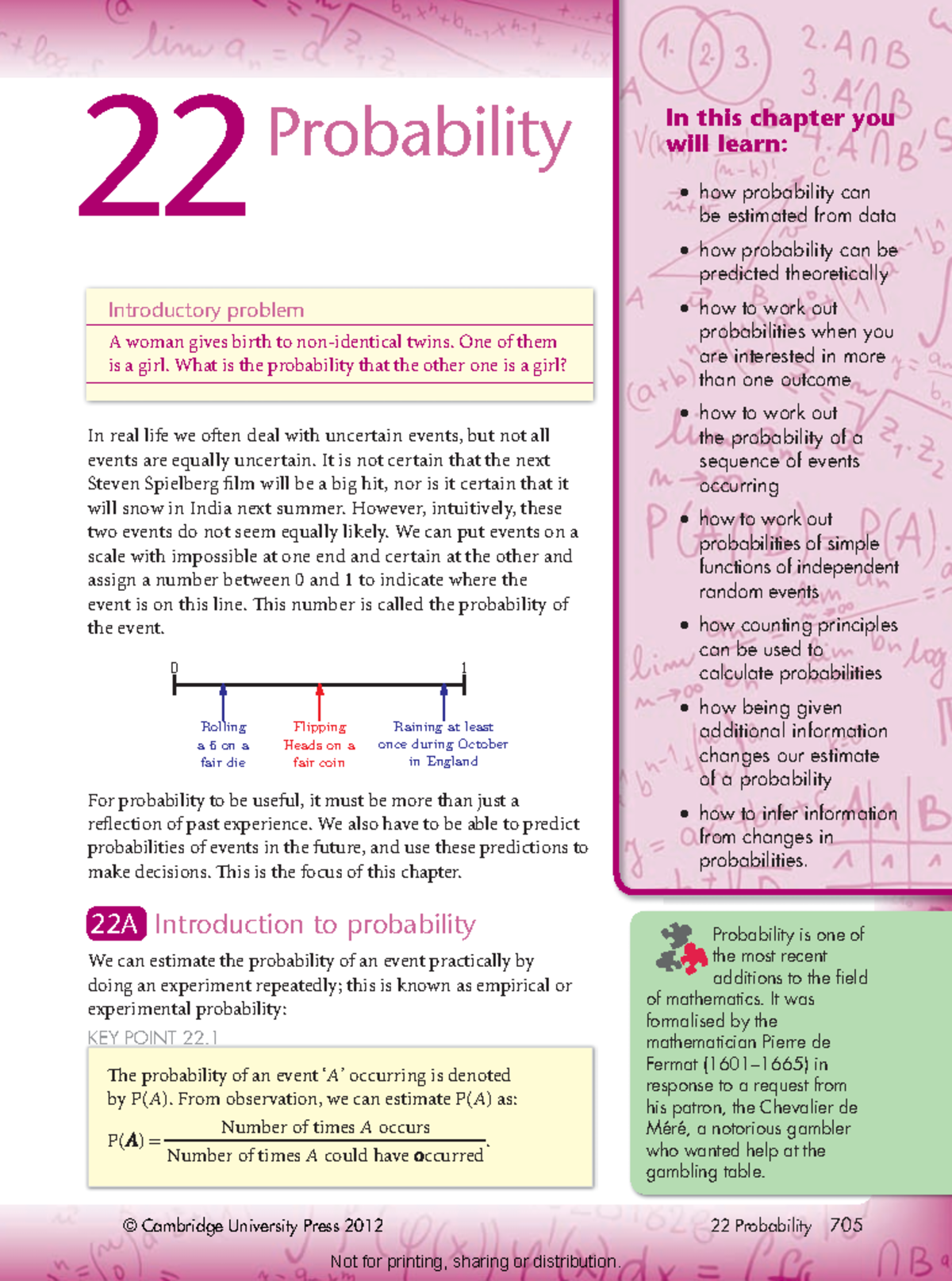 (Cambridge HL old curriculum) - Chapter 22 - Probability - with answers ...